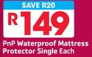 PnP Waterproof Single Mattress Protector-Each