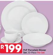 PnP Porcelain 20 Piece Dinner Set-Per Set