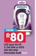 LED Sport GU 10 3.5W WW Or R50 4W SES WW Dimmable Bulb