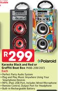 Polaroid Karaoke Black And Red Or Graffiti Beat Box PKBB-20R/20CS-Each