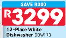 Defy 12 Place White Dishwasher DDW173