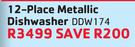 Defy 12 Place Metallic Dishwasher DDW174