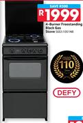 Defy 4 Burner Freestanding Black Gas Stove SGG51001NB