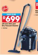 Hoover 28L Wet And Dry Vacuum Cleaner 1800W