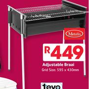 Metalix Adjustable Braai Grid Size: 595x430mm