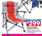 Blue Mountain Deluxe Foldable Camping Armchair