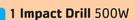 Black & Decker Impact Drill 500W-Each