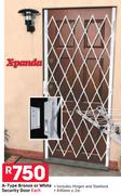 Xpanda A-Type Bronze Or White Security Door-Each