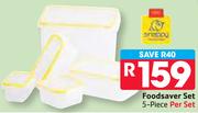 Snappy 5 Piece Foodsaver Set-Per Set