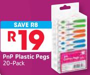 PnP 20 Pack Plastic Pegs