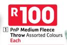 PnP Medium Fleece Throw-Each