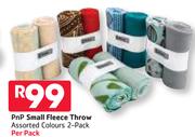 PnP 2-Pack Small Fleece Throw-Per Pack