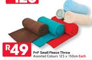 PnP Small Fleece Throw-125x150cm Each