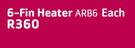 AIM 6-Fin Heater ARB6-Each