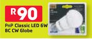 PnP Classic LED 6W BC CW Globe