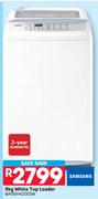 Samsung 9kg White Top Loader WA90H4200SW