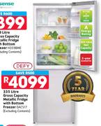 Defy 335ltr Gross Capacity Metallic Fridge With Bottom Freezer DAC517