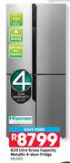 Hisense 620ltr Gross Capacity Metallic 4-Door Fridge H620FD