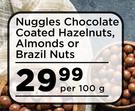 Nuggles Chocolate Coated Hazelnuts, Almonds Or Brazil Nuts-Per 100g