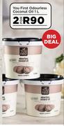You First Odourless Coconut Oil-For 2 x 1L