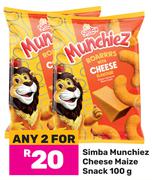 Simba Munchiez Cheese Maize Snack-For Any 2 x 100g
