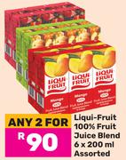 Liqui Fruit 100% Fruit Juice Blend Assorted-For Any 2 x 6 x 200ml