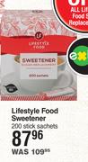 Lifestyle Food Sweetener-200 Stick Sachets