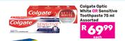 Colgate Optic White Or Sensitive Toothpaste Assorted-75ml Each