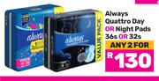 Always Quattro Day Or Night Pads 36s Or 32s-For Any 2