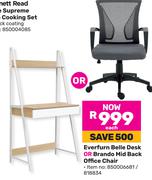 Everfurn Belle Desk Or Brando Mid Back Office Chair-Each