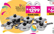 Tissolli Tango 12 Piece Stainless Steel Cookware Set-Per Set