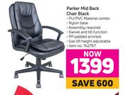Parker Mid Back Chair Black
