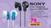 Sony In Ear Headphone Assorted (MDR-E9LP)-Each
