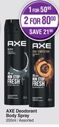 Axe Deodorant Body Spray Assorted-For 2 x 200ml