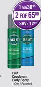 Brut Deodorant Body Spray Assorted-For 2 x 120ml