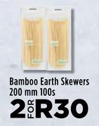 Bamboo Earth Skewers 200mm-2 x 100s
