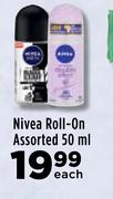 Nivea Roll On Assorted-50ml Each