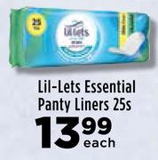 Lil-Lets Essential Panty Liners-25s Each