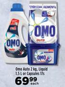 Omo Auto 2Kg, Liquid 1.5L Or Capsules 17s-Each