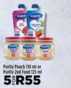 Purity Pouch 110ml Or Purity 2nd Food 125ml-For 5