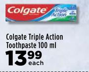 Colgate Triple Action Toothpaste-100ml Each