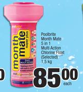 Poolbrite Month Mate 5 In 1 Multi Action Chlorine Float(Selected)-1.5Kg Each