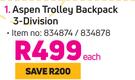 Aspen Trolley Backpack 3 Division-Each