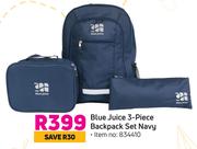 Blue Juice 3 Piece Backpack Set Navy