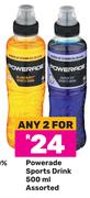 Powerade Sports Drink Assorted-For Any 2 x 500ml