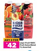 Liqui Fruit 100% Fruit Juice Blend Assorted-For Any 2 x 1L