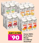 Ceres 100% Fruit Juice Blend Assorted-For Any 2 x 6 x 200ml