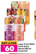 Liqui Fruit 100% Fruit Juice Blend Assorted-For Any 6 x 300ml