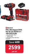 Einhell PXC 18V Impact Drill Kit TE-CD 18/40 Li-L +64(2X2, O Ah) 460245-Per Kit