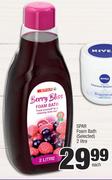 Spar Foam Bath (Selected)-2Ltr Each